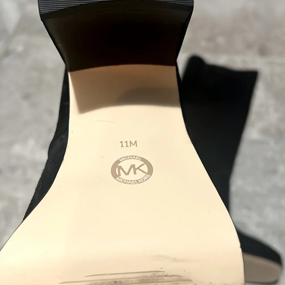 Michael Michael Kors Hayden Block-Heel Boots in Black, NWT, Size 11